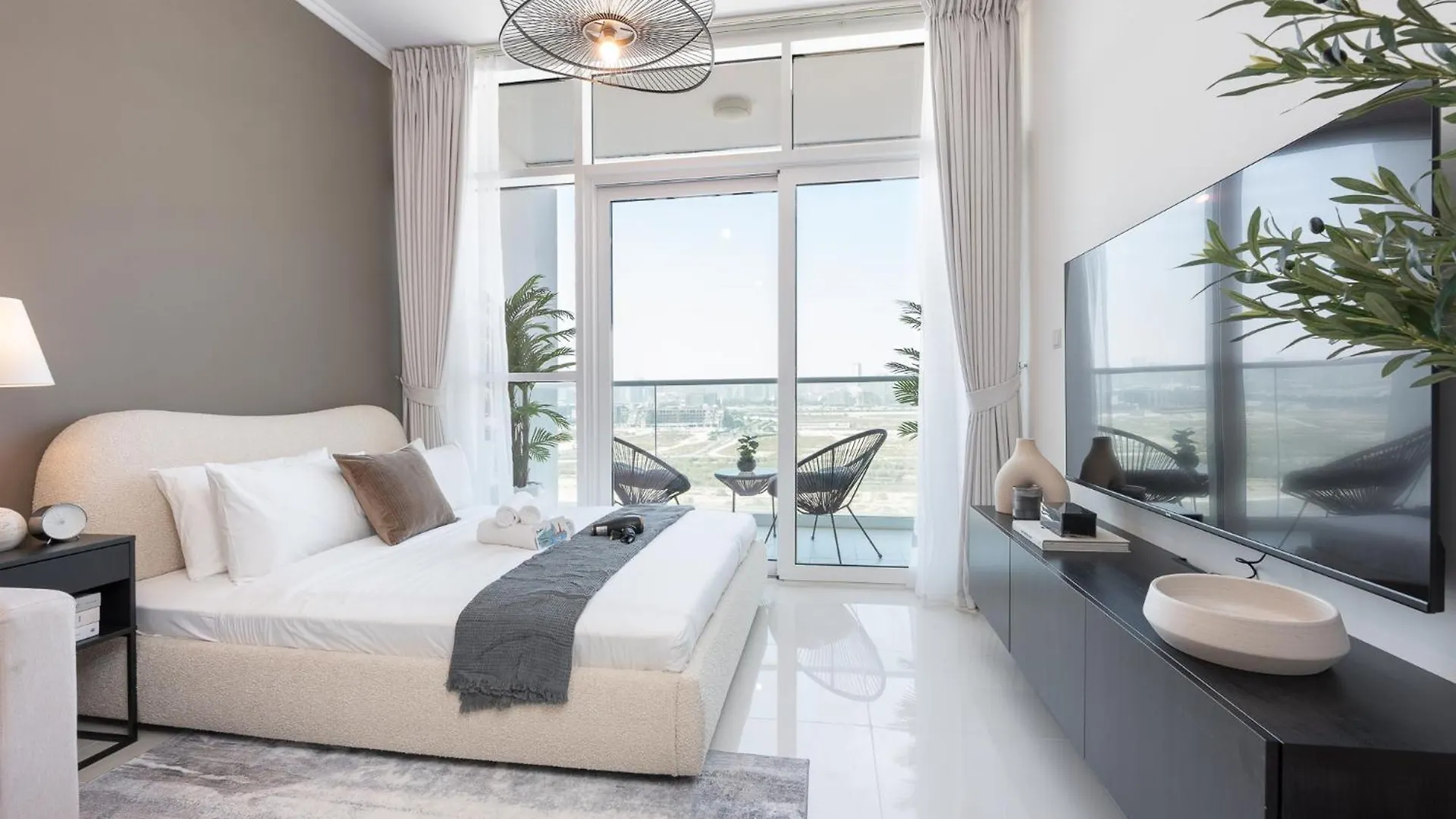 Spacious 1-Bedroom Apartment At Carson C In Damac Hills With Peaceful Vibes Dubai