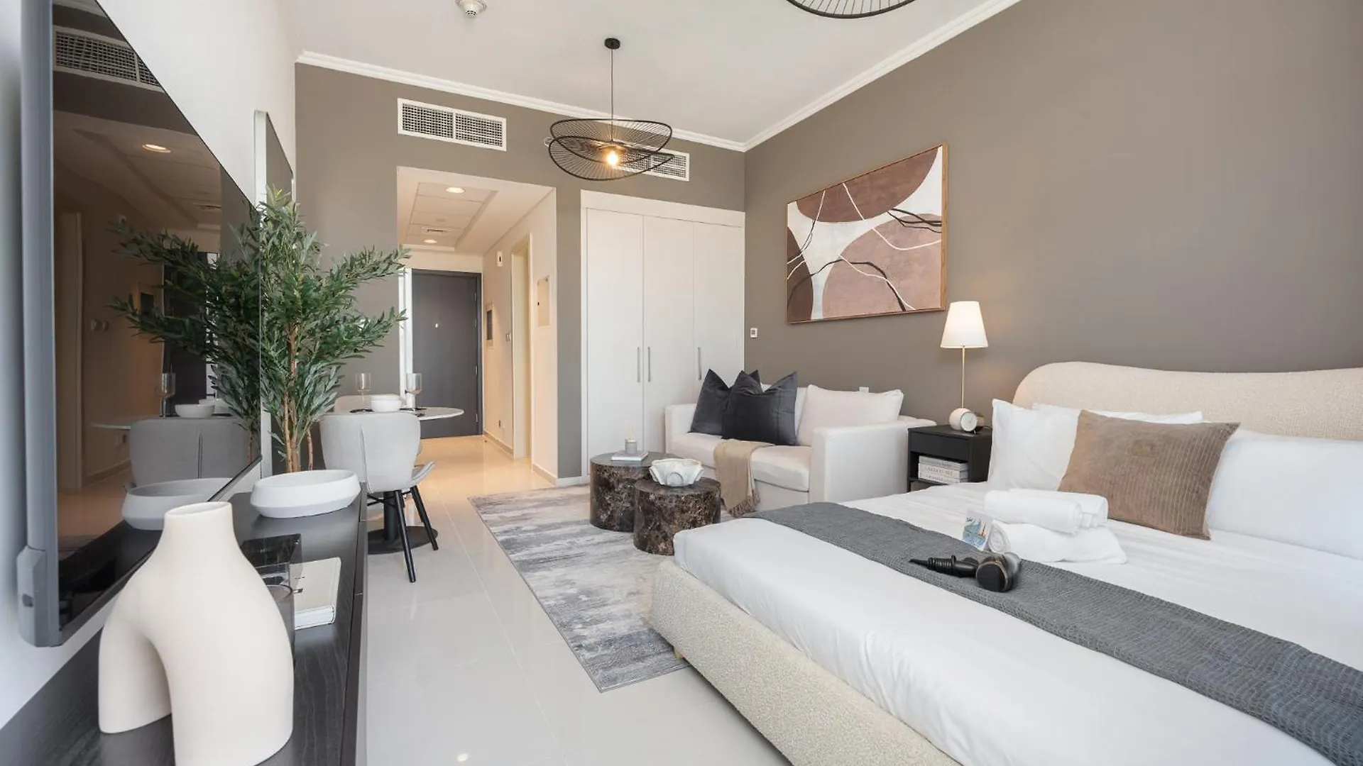 Spacious 1-Bedroom Apartment At Carson C In Damac Hills With Peaceful Vibes Dubai